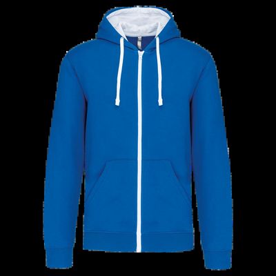 Sudadera Bolsillo con acceso para auriculares Light Royal Blue / White Xxl
