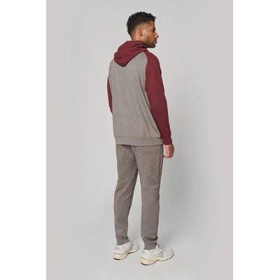 Sudadera bicolor con capucha