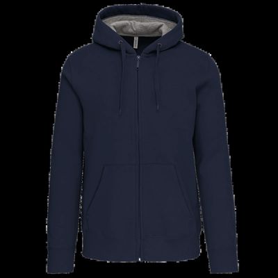 Sudadera capucha y cremallera algodón Navy 4Xl