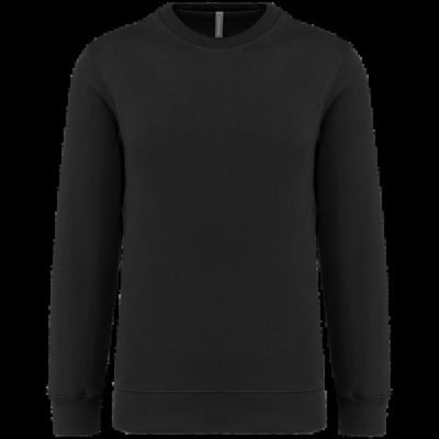 Sudadera sencilla cuello redondo Black Xs