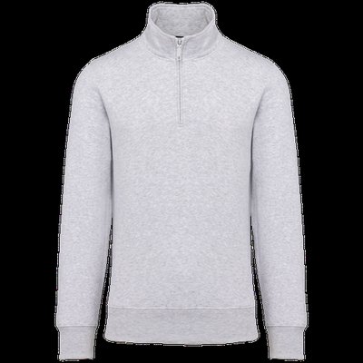 Sudadera 1/4 Cremallera Algodón Ash Heather L
