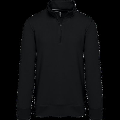 Sudadera 1/4 Cremallera Algodón Black 4XL