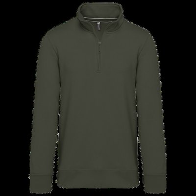 Sudadera 1/4 Cremallera Algodón Dark Khaki M