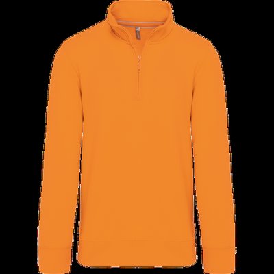 Sudadera 1/4 Cremallera Algodón Orange L