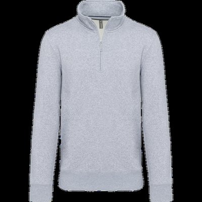 Sudadera 1/4 Cremallera Algodón Oxford Grey 3Xl