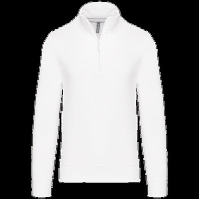 Sudadera 1/4 Cremallera Algodón White M