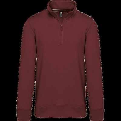Sudadera 1/4 Cremallera Algodón Wine M