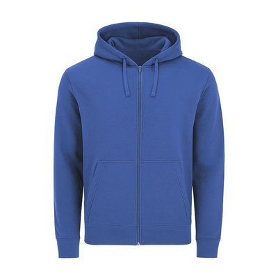 Sudadera adulto con cremallera y capucha Azul M