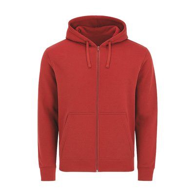 Sudadera adulto con cremallera y capucha Roj Xxxl