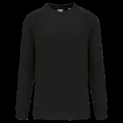 Sudadera algodón cuello redondo felpa Black Xl