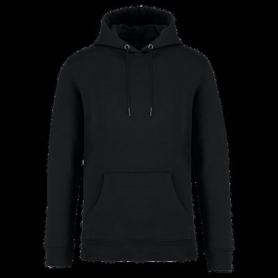 Sudadera algodón orgánico con capucha Black XXL