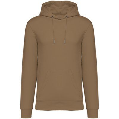 Sudadera algodón orgánico con capucha Dark camel S