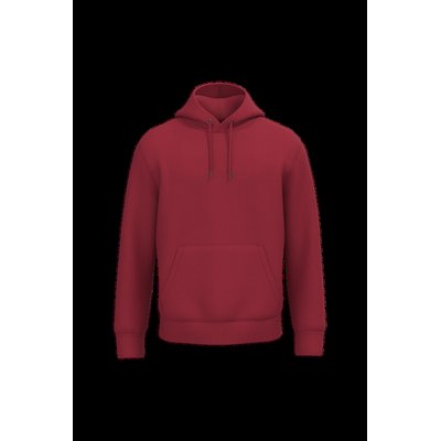 Sudadera algodón orgánico con capucha Hibiscus Red M
