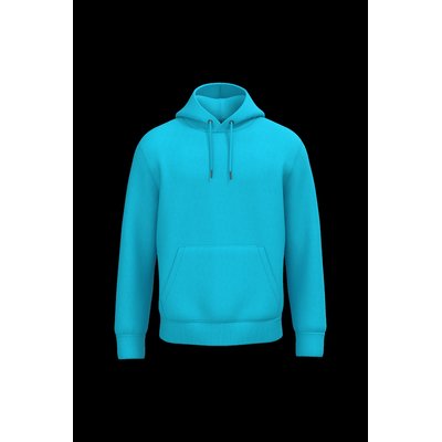 Sudadera algodón orgánico con capucha Light Turquoise L