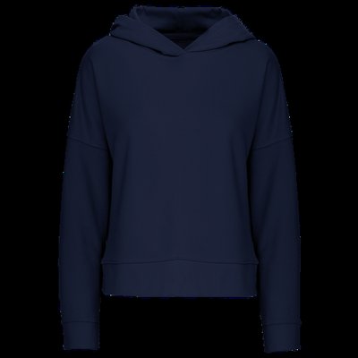 Sudadera algodón orgánico capucha mujer Navy S/M