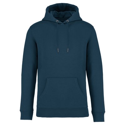 Sudadera algodón orgánico con capucha Peacock Blue XS