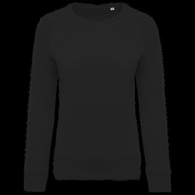 Sudadera algodón orgánico cuello redondo Black L