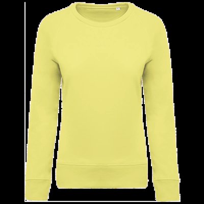 Sudadera algodón orgánico cuello redondo Lemon Yellow Xl