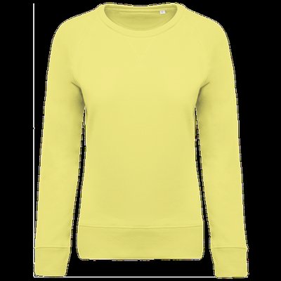 Sudadera algodón orgánico cuello redondo Lemon Yellow XXL