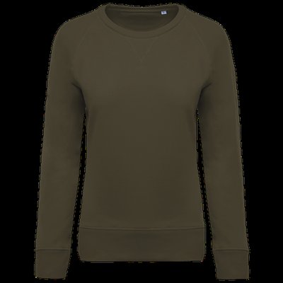 Sudadera algodón orgánico cuello redondo Mossy Green S