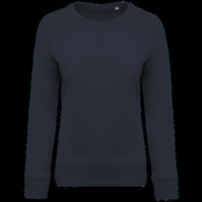 Sudadera algodón orgánico cuello redondo Navy M