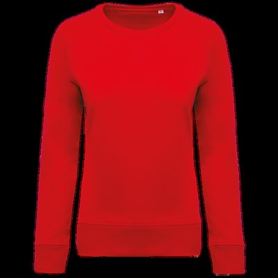 Sudadera algodón orgánico cuello redondo Red L