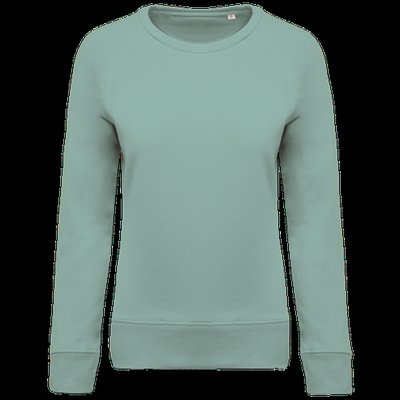 Sudadera algodón orgánico cuello redondo Sage M