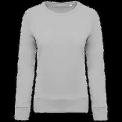 Sudadera algodón orgánico cuello redondo Snow Grey XXL