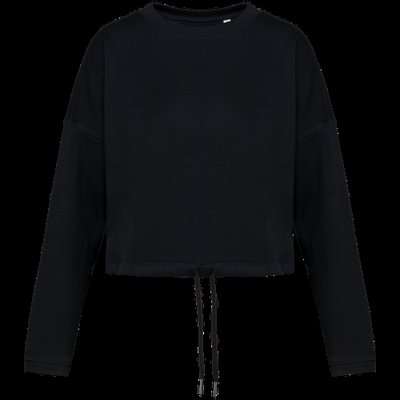 Sudadera algodón orgánico oversize Black XS