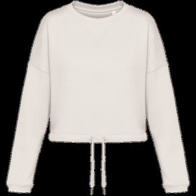 Sudadera algodón orgánico oversize Ivory XS
