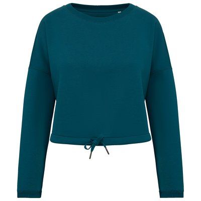 Sudadera algodón orgánico oversize Peacock Green M