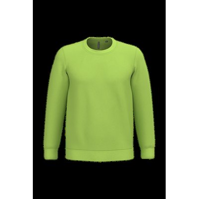 Sudadera algodón poliéster cuello redondo Lime S