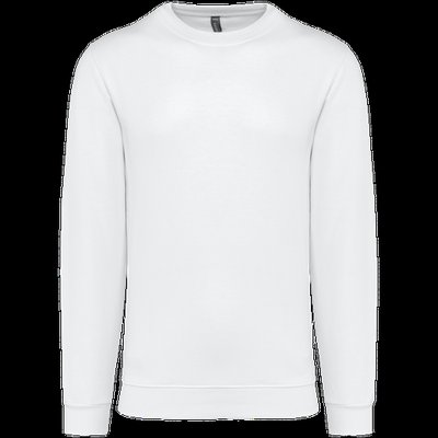 Sudadera algodón poliéster cuello redondo White XXL