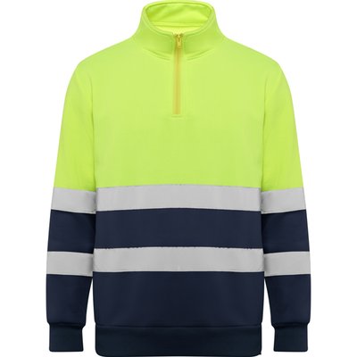 Sudadera Alta Visibilidad Cuello Alto Marino/Amarillo Fluor M