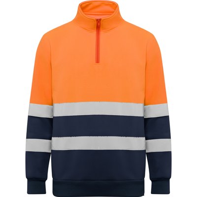 Sudadera Alta Visibilidad Cuello Alto MARINO/NARANJA FLUOR L