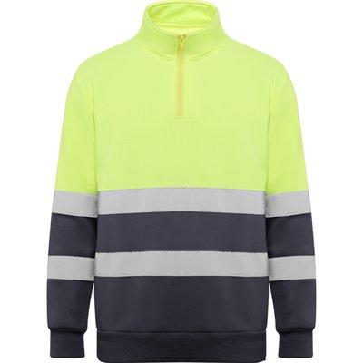Sudadera Alta Visibilidad Cuello Alto PLOMO/AMARILLO FLUOR 4XL