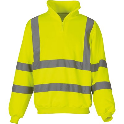 Sudadera alta visibilidad Forro de jersey Hi Vis Yellow S