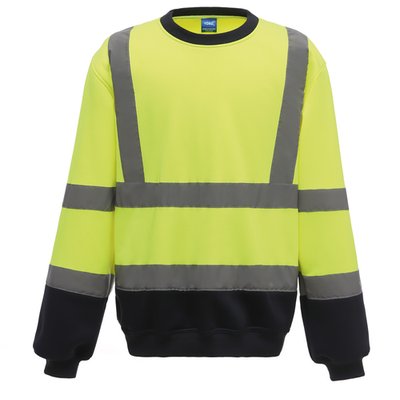 Sudadera alta visibilidad Hi Vis Yellow / Navy XXL
