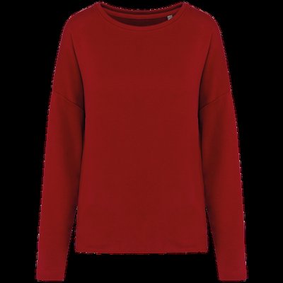 Sudadera amplia para chica Hibiscus Red S/M
