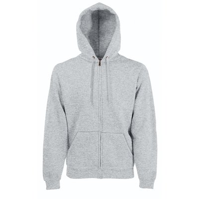 Sudadera básica con cremallera y capucha Heather Grey 4Xl
