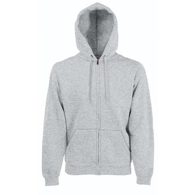 Sudadera básica con cremallera y capucha Heather Grey Xxl