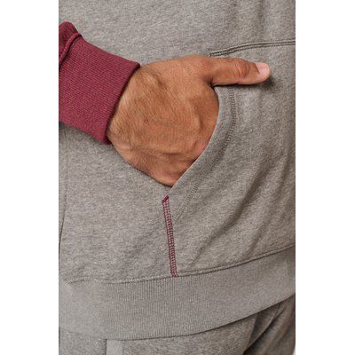 Sudadera bicolor con capucha