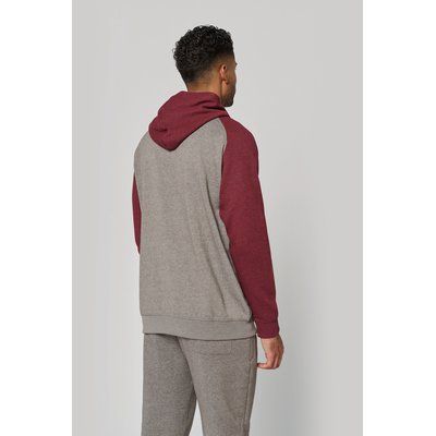 Sudadera bicolor con capucha