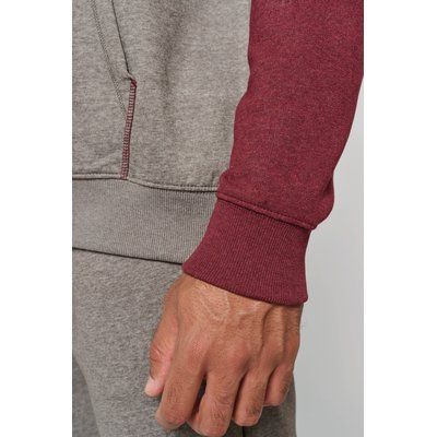 Sudadera bicolor con capucha