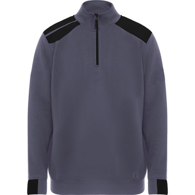 Sudadera Bicolor Cuello Alto Media Cremallera PLOMO/NEGRO 2XL