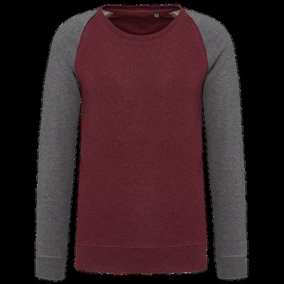 Sudadera bicolor hombre Wine Heather / Grey Heather S