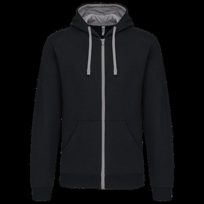 Sudadera Bolsillo con acceso para auriculares Black / Fine Grey M