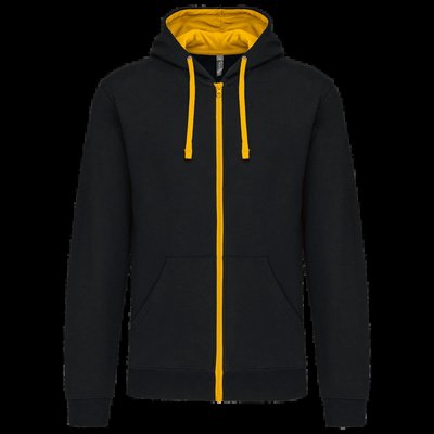 Sudadera Bolsillo con acceso para auriculares Black / Yellow Xs