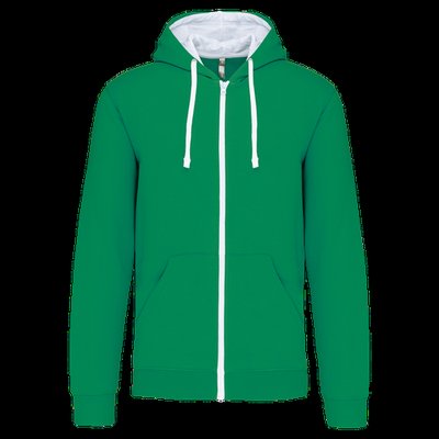 Sudadera Bolsillo con acceso para auriculares Light Kelly Green / White 4Xl