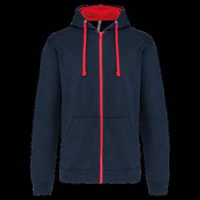 Sudadera Bolsillo con acceso para auriculares Navy / Red M